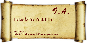 István Attila névjegykártya