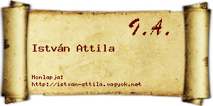 István Attila névjegykártya