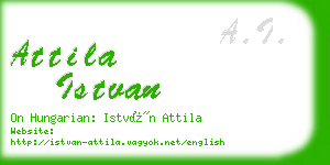 attila istvan business card